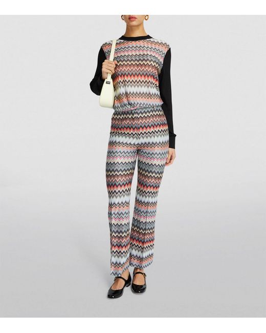 Missoni Gray Zigzag Tailored Trousers