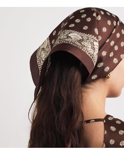 Claudie Pierlot Brown Printed Headscarf