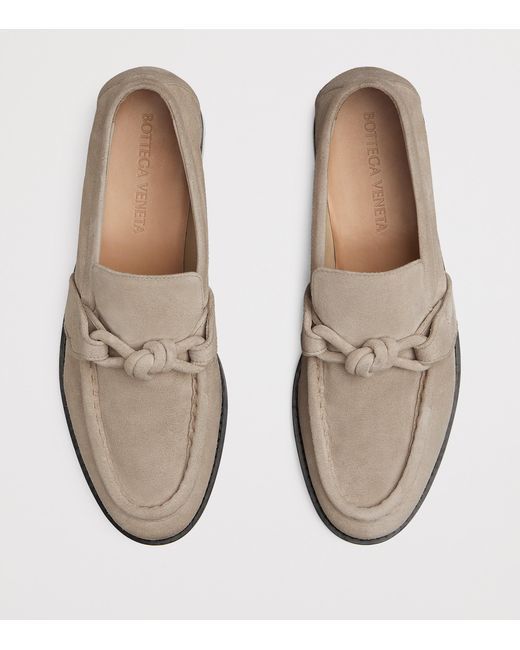 Bottega Veneta White Calfskin Alstaire Loafers