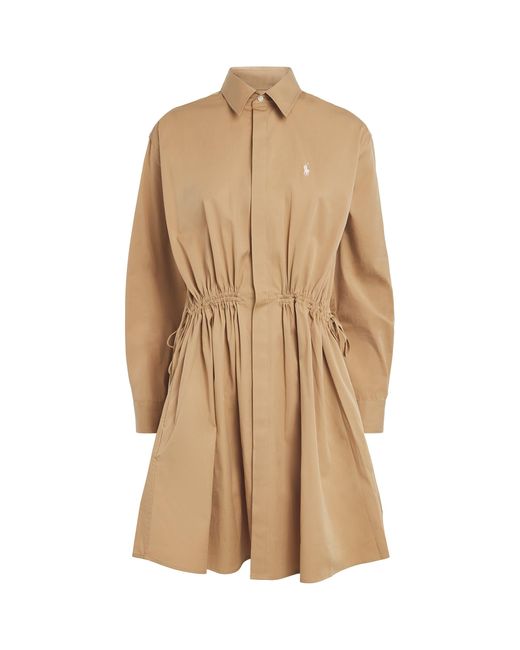 Polo Ralph Lauren Natural Cotton Mini Shirt Dress