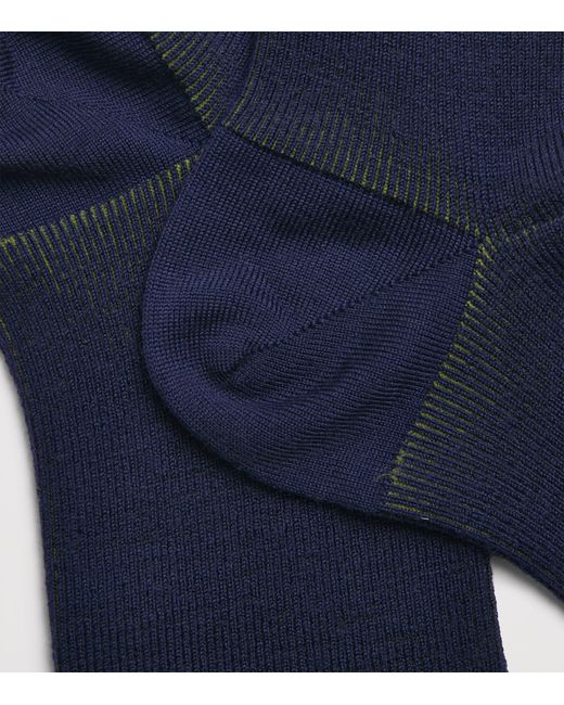 Doré Doré Blue Fine-Ribbed Socks for men