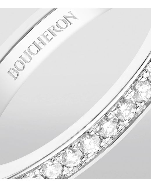 Boucheron Metallic Platinum And Diamond Beloved Wedding Band