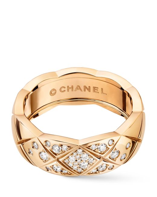 Chanel Metallic Small And Diamond Coco Crush Ring for men