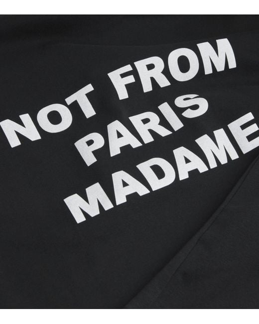 Drole de Monsieur Black Cotton Slogan T-Shirt for men