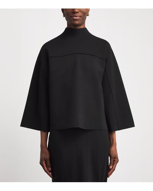 Joseph Black Milano-Knit Larrey Compact Sweater