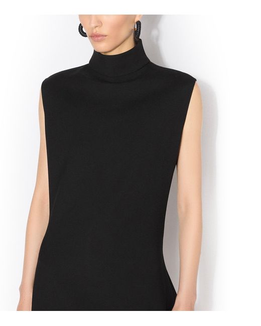 Alaïa Black Lambskin Tubular Hoop Earrings