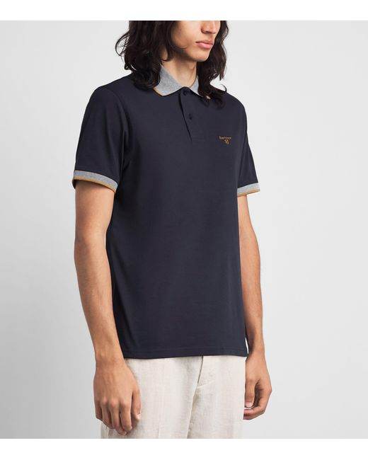 Barbour Blue Cotton Polo Shirt for men