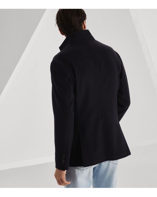 Brunello Cucinelli Black Cashmere Coat for men