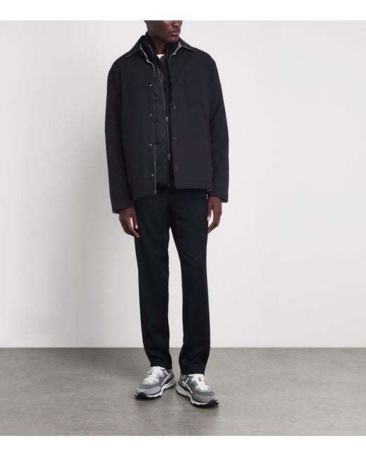 Herno Blue Reversible Shacket for men