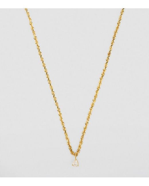 Anita Ko Metallic And Pear Diamond Chain Necklace
