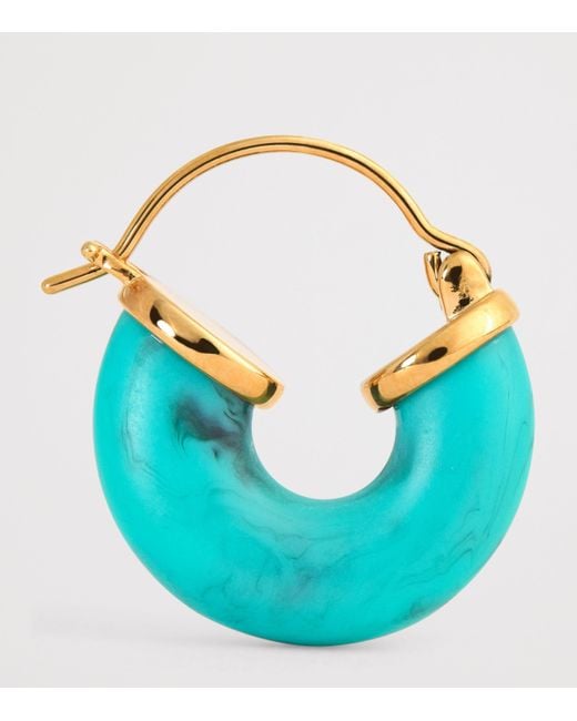 Anni Lu Blue Petit Swell Hoop Earrings