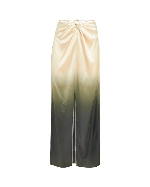 Nanushka Green Gradient Lianne Midi Skirt