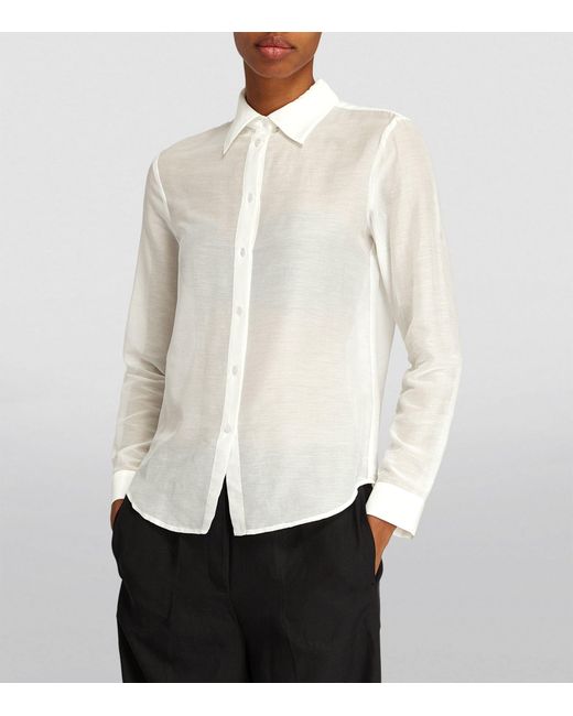 MAX&Co. White Cotton-silk Shirt