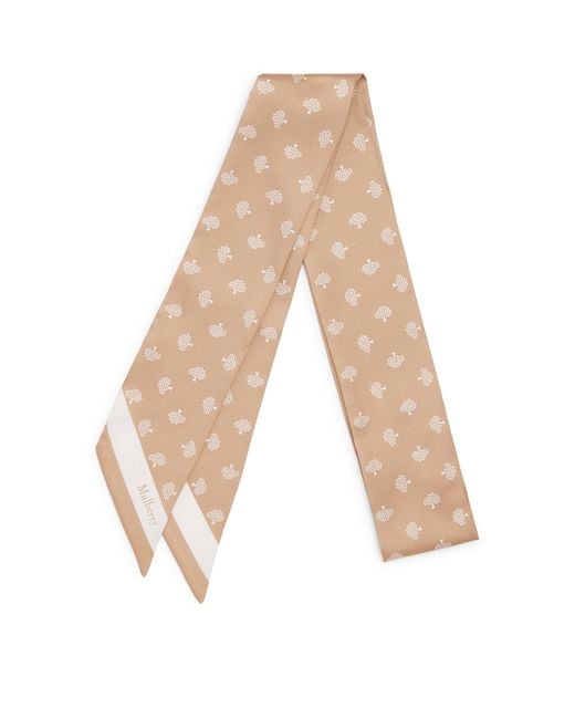 Mulberry Natural Tree Skinny Scarf