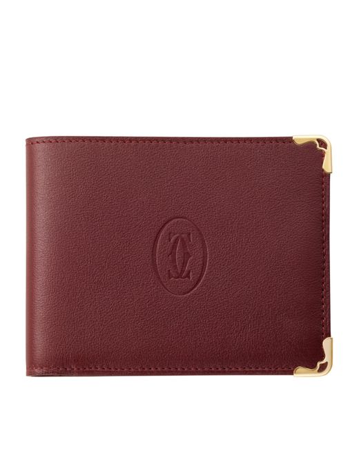Cartier Purple Leather Must De Wallet for men