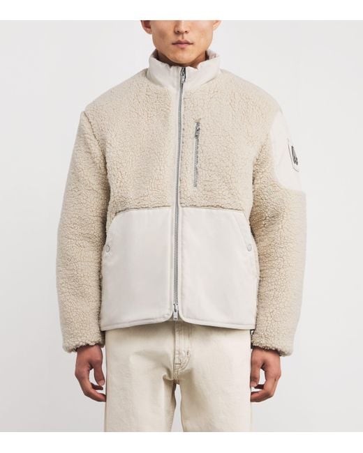 Moose Knuckles Natural Fleece-Trim Jacket for men