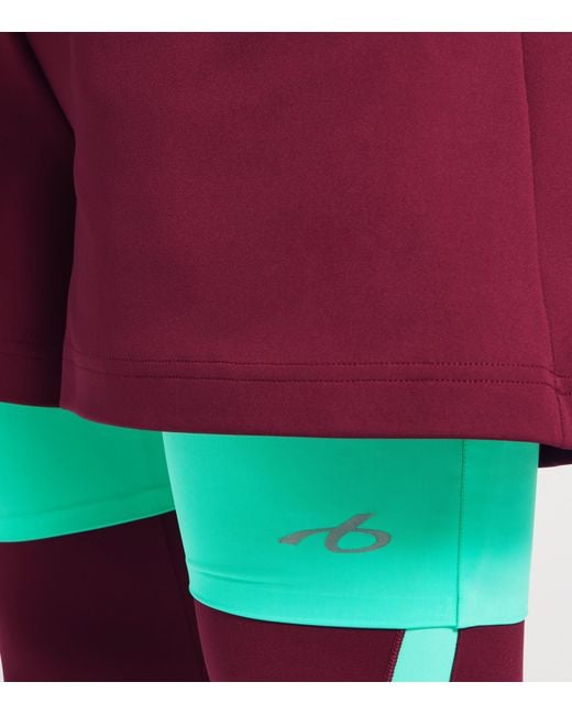 Balenciaga Red Double-Layer Techwear Shorts for men