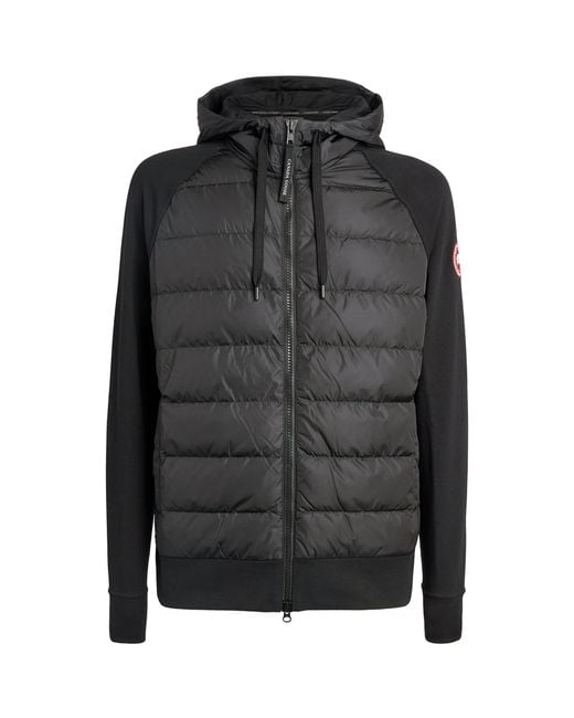 Canada Goose Black Hybridge Huron Zip-Up Hoodie for men