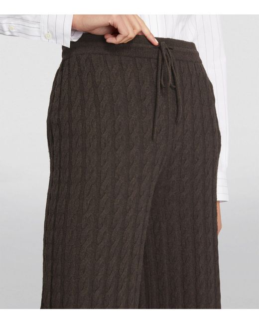 Totême  Brown Cable-knit Trousers