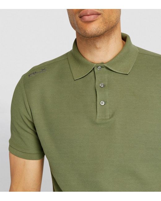 RLX Ralph Lauren Green Logo Print Polo Shirt for men