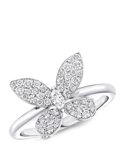 Graff White Gold And Diamond Butterfly Ring