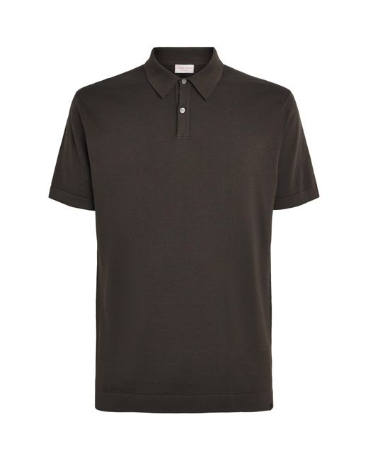 Derek Rose Black Sea Island Cotton Jacob Polo Shirt for men