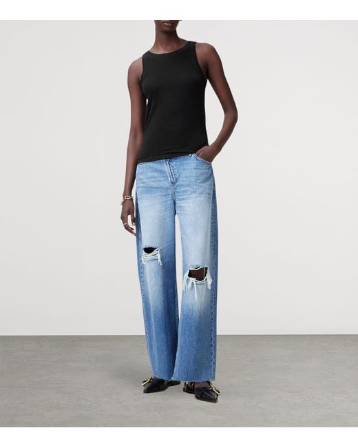 AllSaints Black Rina Tank Top