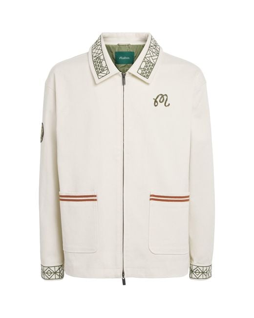 Malbon White Stretch-Cotton Harvest Jacket for men