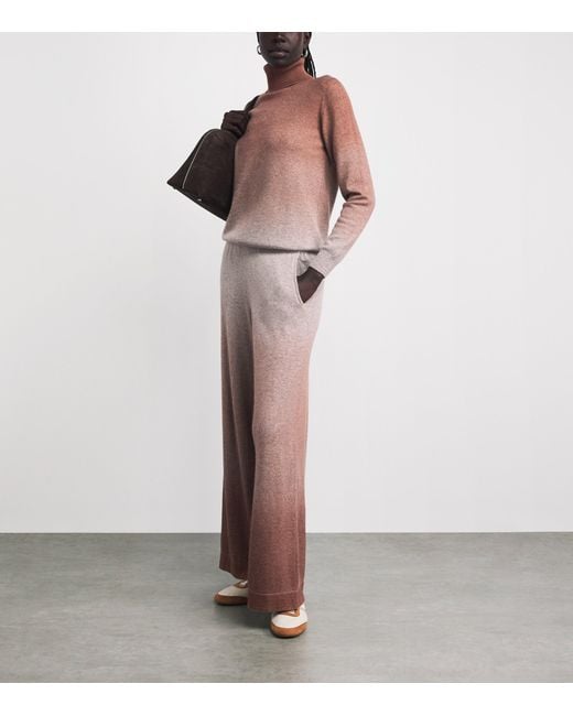 Colombo Multicolor Cashmere Wide-Leg Trousers