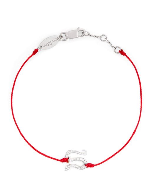 RedLine Red And Diamond Snake String Bracelet