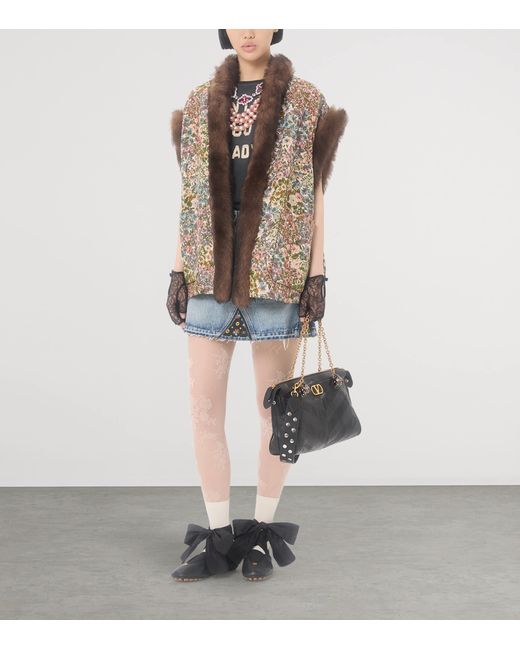Valentino Blue Denim Mini Skirt
