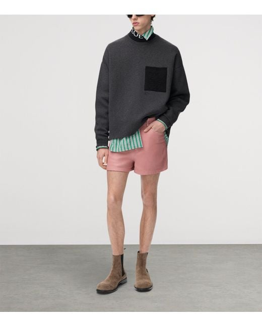 Loewe Black Anagram-Pocket Sweatshirt for men