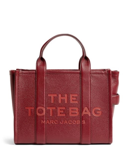 Marc Jacobs Red The Medium Leather The Tote Bag