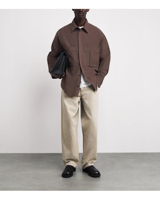 Agolde Brown Organic Cotton Clark Shirt for men