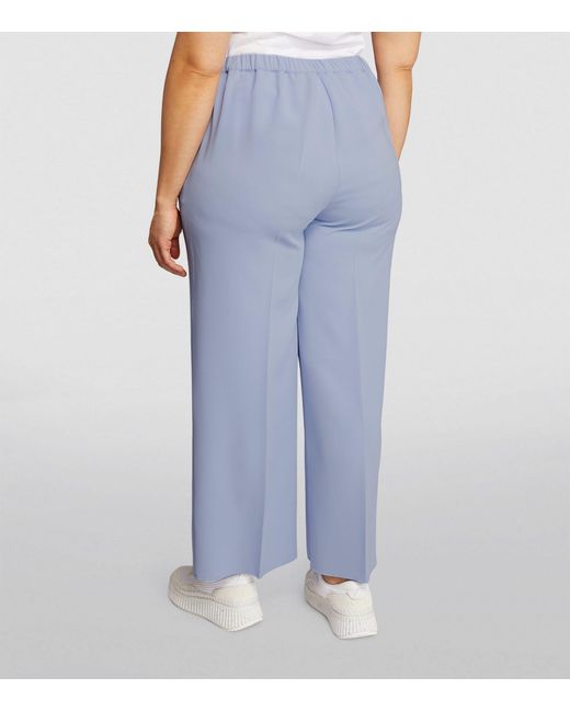 Marina Rinaldi Blue Wide-leg Tailored Trousers