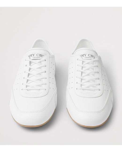 Jimmy Choo White Leather Sunny Sneakers