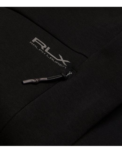 RLX Ralph Lauren Black Double-knit Sweatpants for men