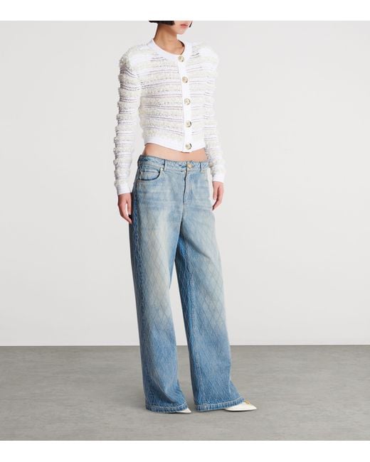 Balmain Blue Diamond Straight Jeans