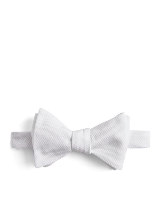 Ralph Lauren White Cotton Piqué Bow Tie for men