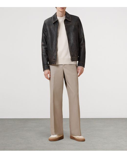 AllSaints White Crew-Neck Statten Sweatshirt for men