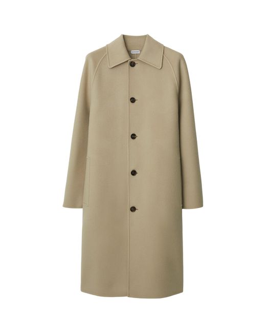 Burberry Natural Wool-cashmere Car Coat