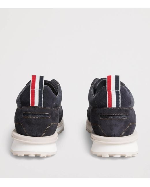 Thom Browne Blue Denim Alumni Sneakers for men