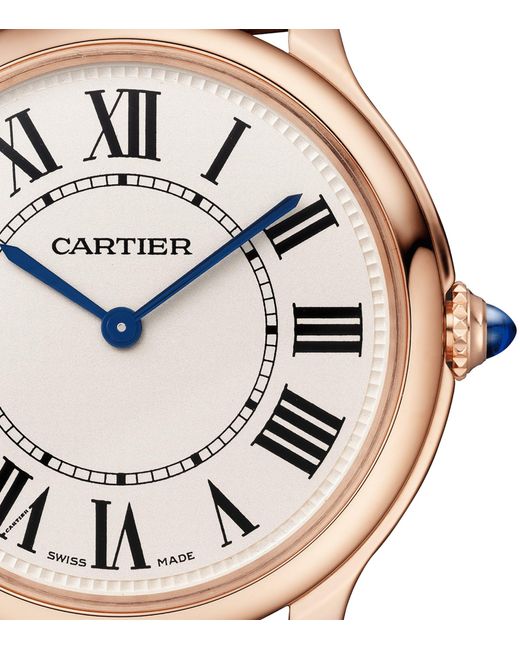 Cartier Metallic Rose Gold Ronde Louis Watch 36mm