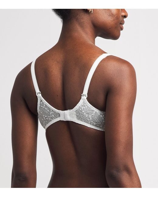 Simone Perele White Lace Comète Plunge Bra