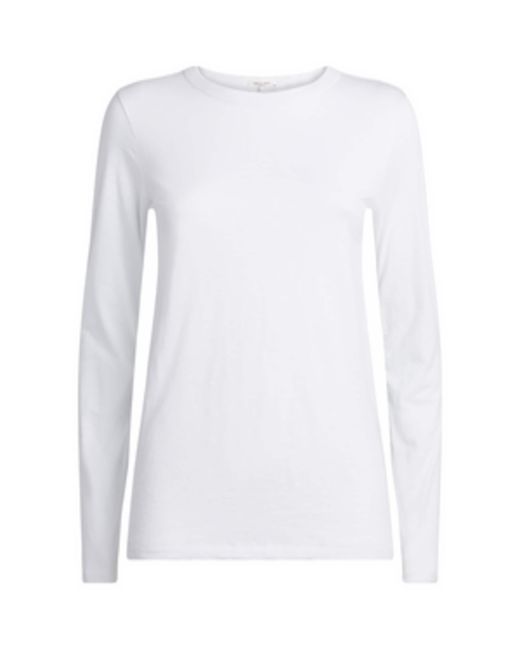 Rag & Bone White Long-Sleeve Cotton T-Shirt