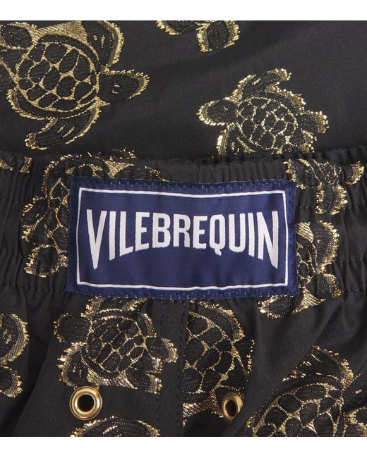 Vilebrequin Gray Embroidered Ronde Des Tortues Swim Shorts for men