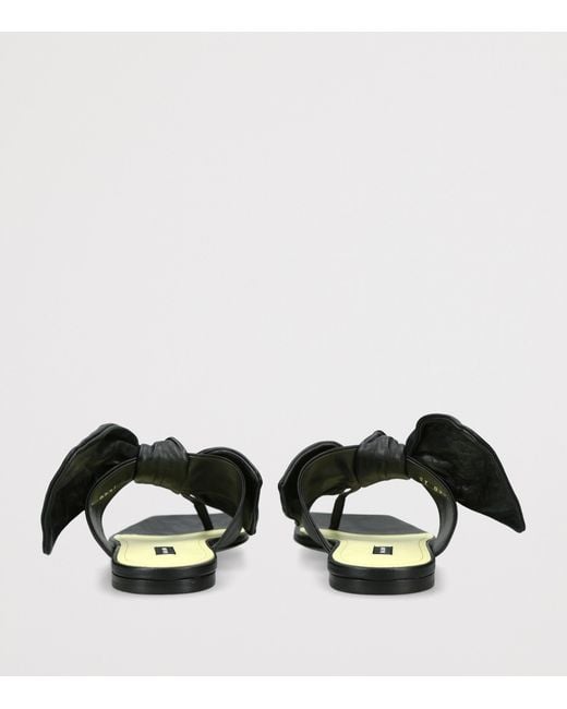 Givenchy Black Leather Boudoir Bow Sandals