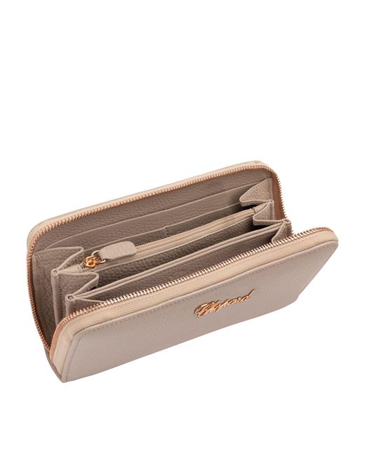 Chopard Natural Leather Classic Zip-Around Wallet