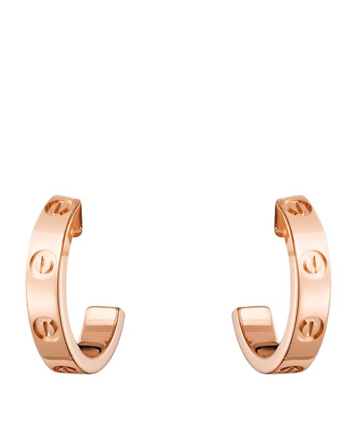 Cartier Metallic Love Hoop Earrings
