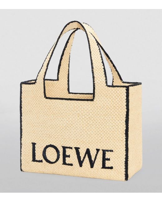 Loewe Natural X Paula's Ibiza Large Font Tote Bag